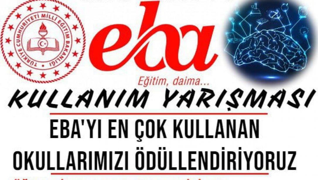 EBA'YI EN ÇOK KULLANAN OKULLARIMIZI ÖDÜLLENDİRİYORUZ...